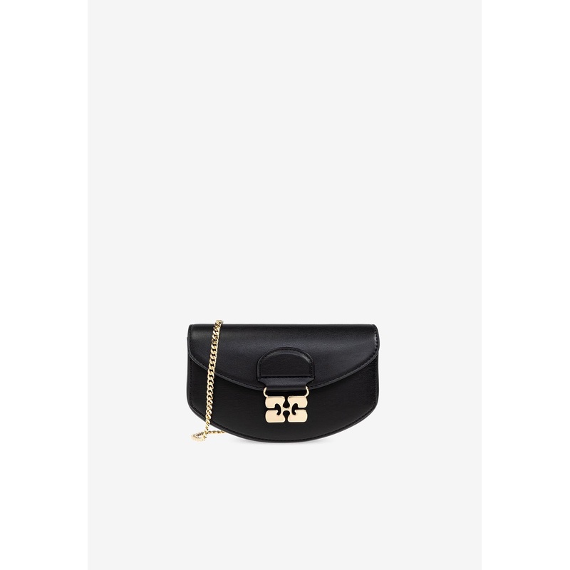 Apo-G Leather Chain Clutch