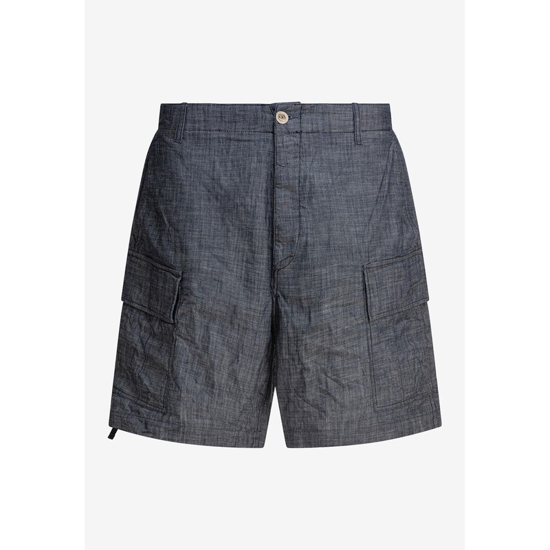 Chambray Cargo Shorts