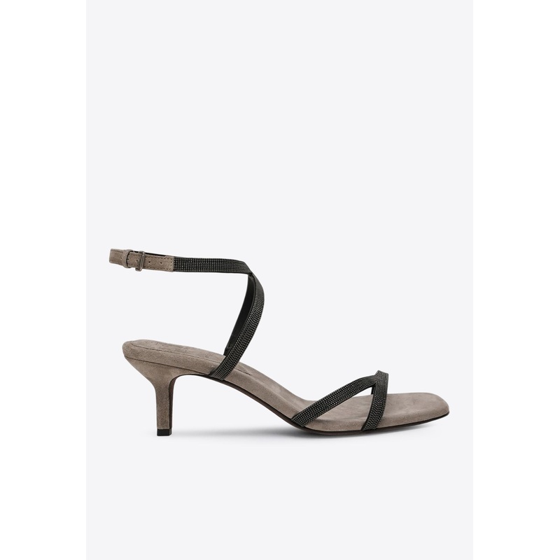 City 55 Monili Embellished Suede Sandals