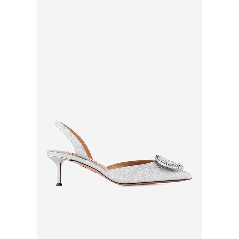 Crystal Hoop 50 Slingback Pumps