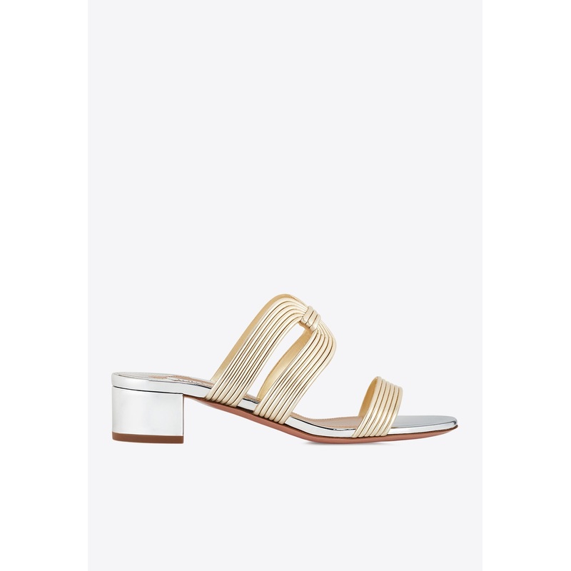 Esencia 35 Metallic Leather Sandals
