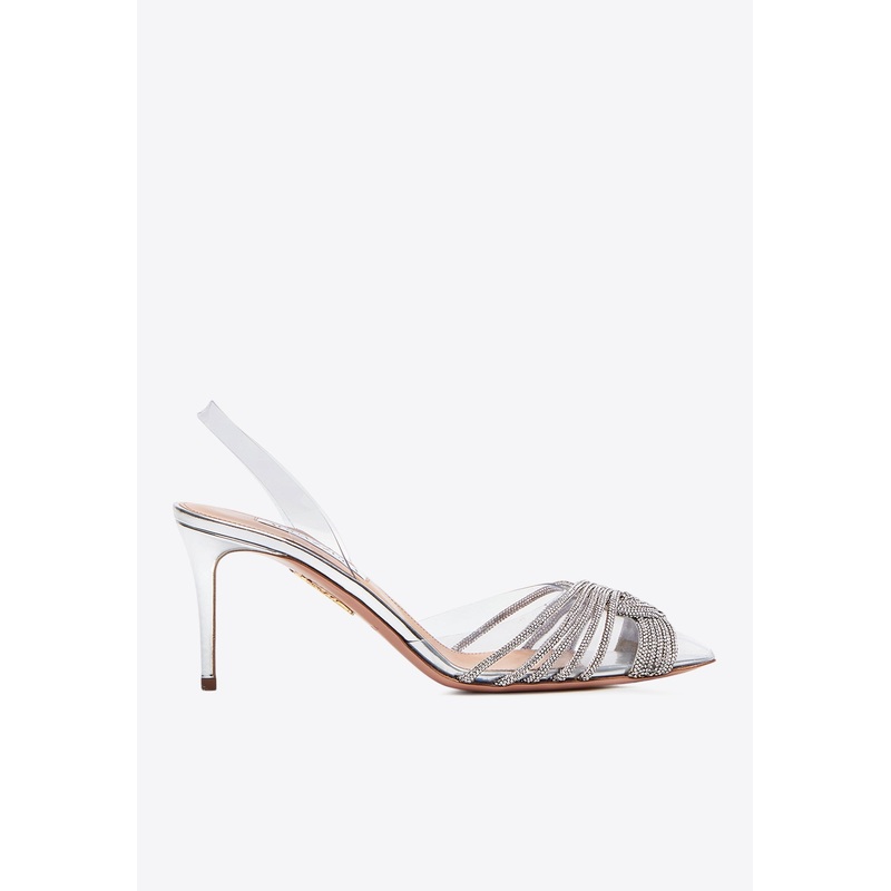 Gatsby 75 Crystal-Embellished Slingback Pumps