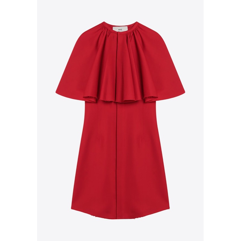 Mini Draped Wool Dress