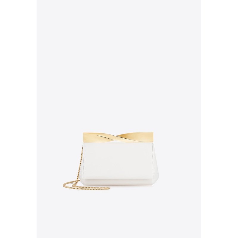 Mini Twist Nappa Leather Clutch