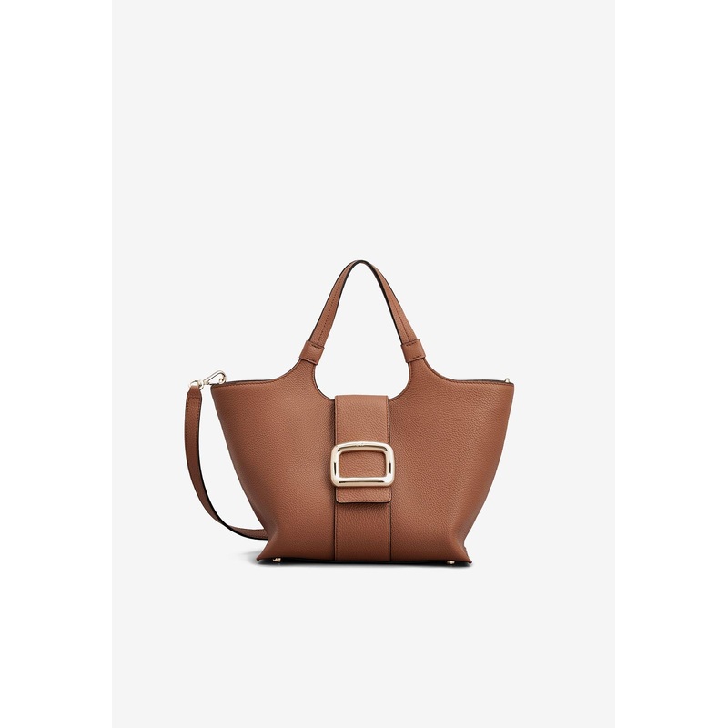 Mini Viv' Choc Tote Bag in Leather