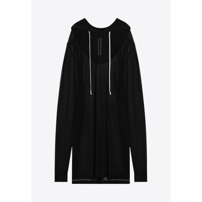 Semi-Transparent Hooded Sweatshirt