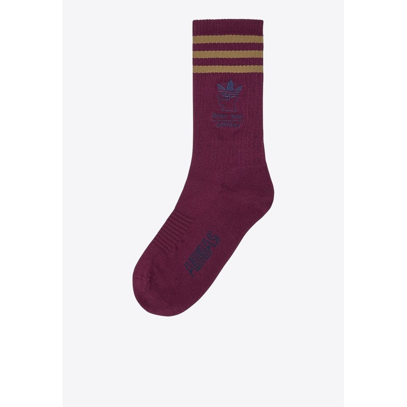 X Brain Dead Crew-Length Logo Socks