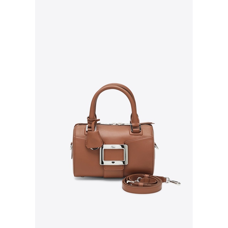Belle Vivier Leather Bowling Bag