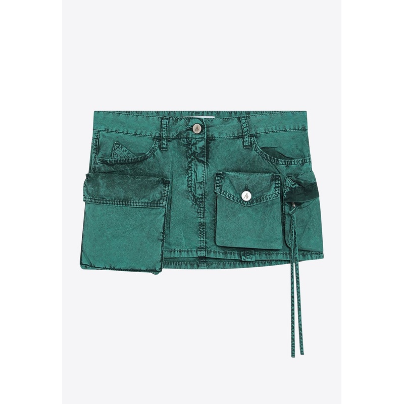 Fay Mini Cargo Denim Skirt