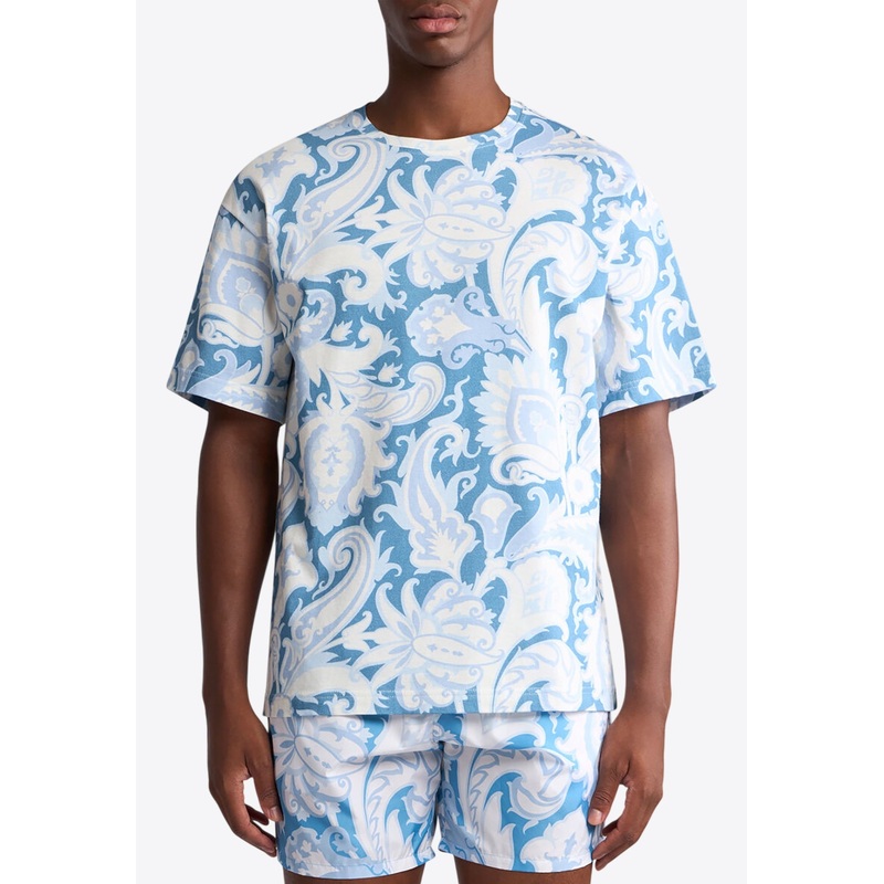 Floral Print Crewneck T-shirt