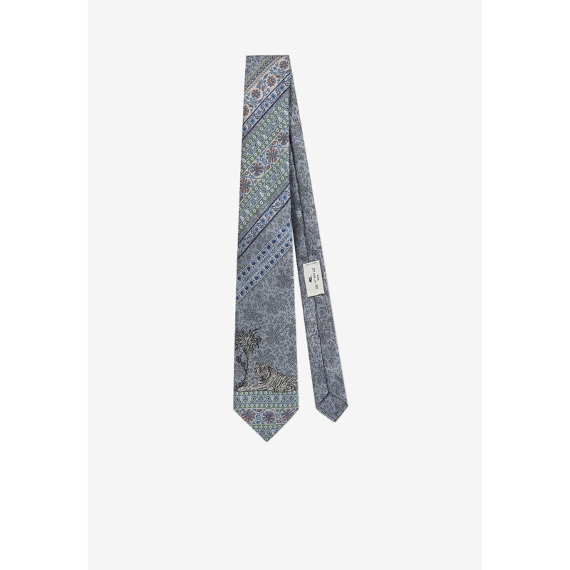 Geometric Design Silk Tie