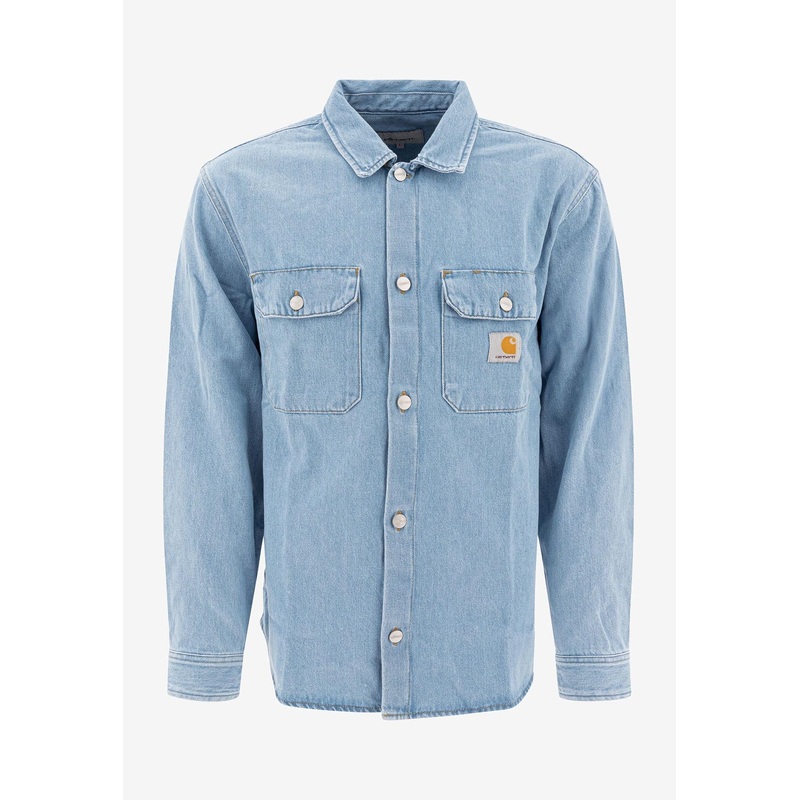 Harvey Logo Patch Denim Overshirt
