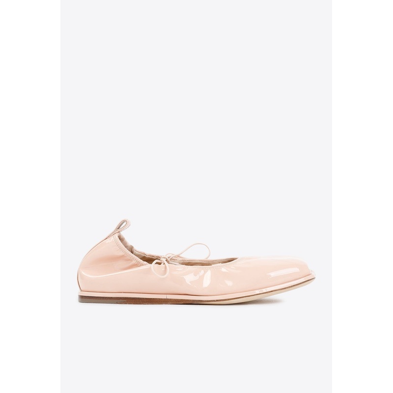 Heart Toe Ballet Flats in Patent Leather