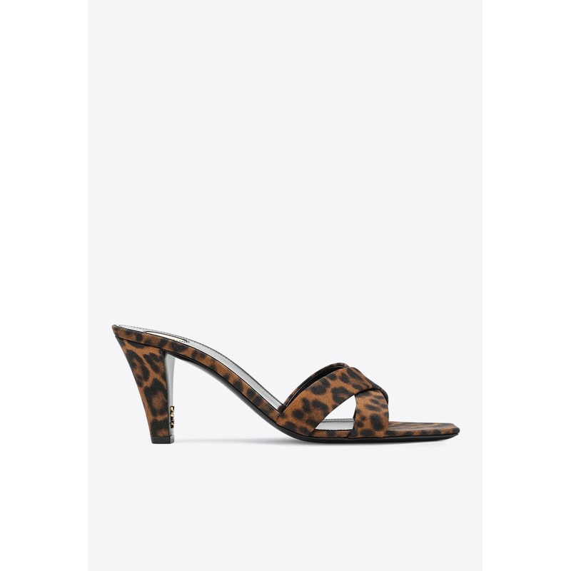 Jill 75 Leopard Print Mules