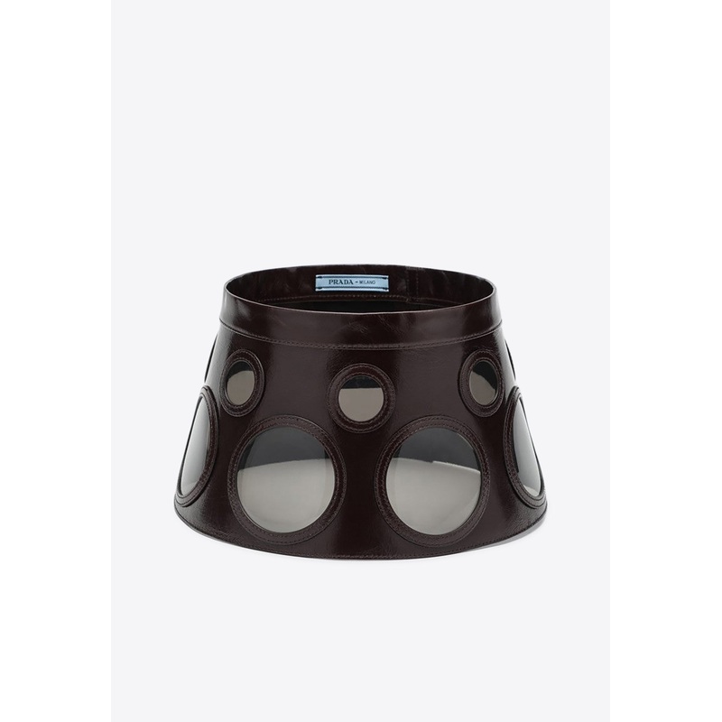 Leather and Plexiglass Visor Hat