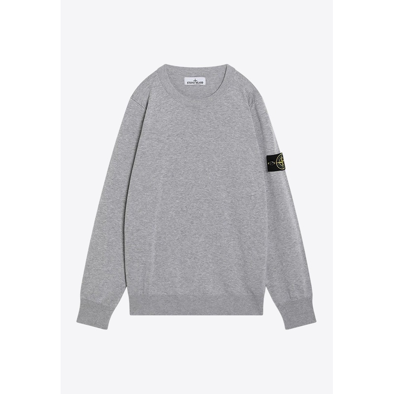 Logo Patch Crewneck Sweater