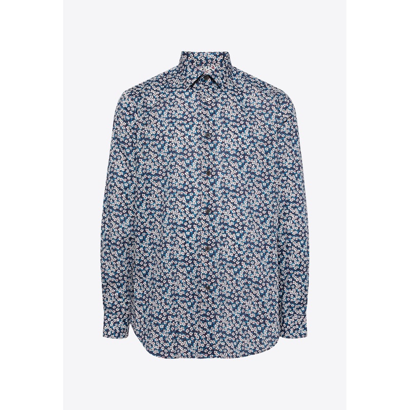 Long-Sleeved Floral Print Shirt
