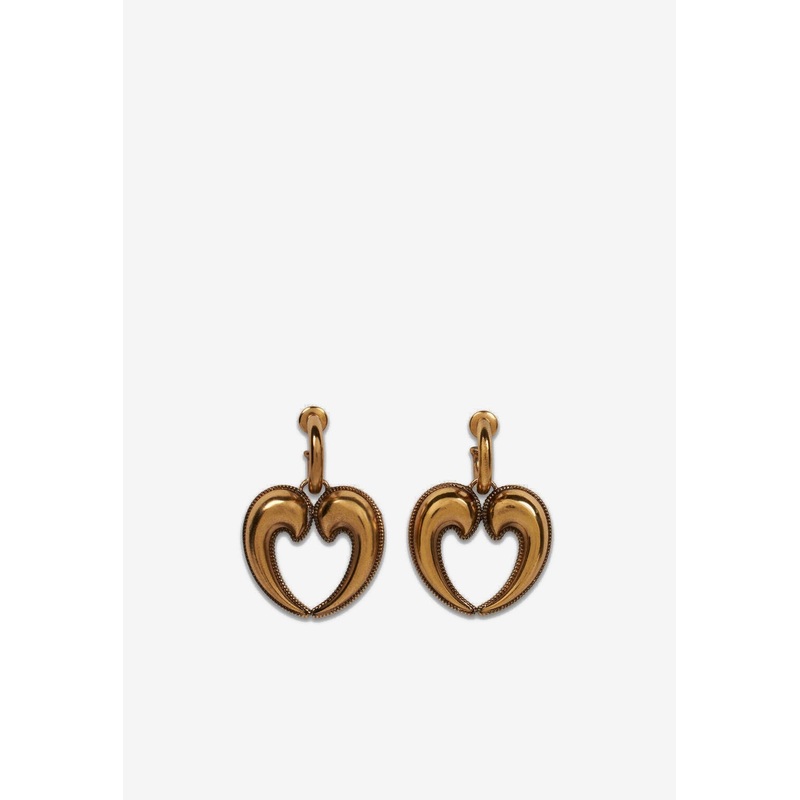 Medium Paisley Heart Drop Earrings