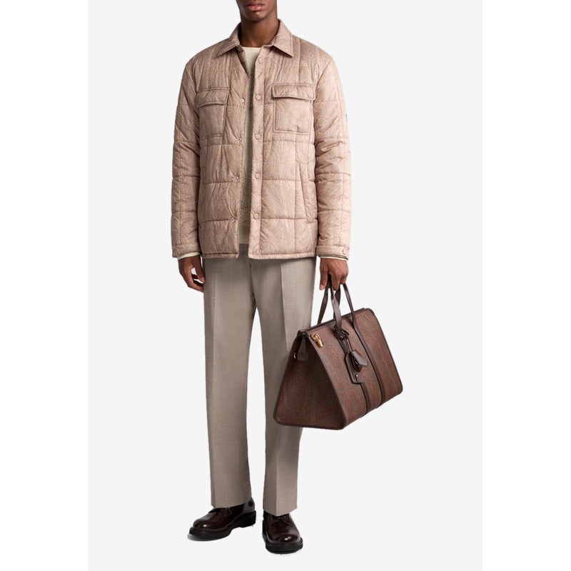 Padded Paisley Overshirt