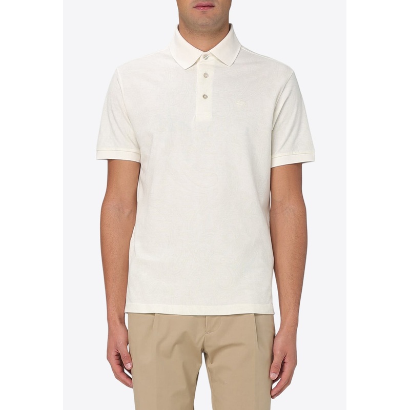 Paisley Jacquard Polo T-shirt