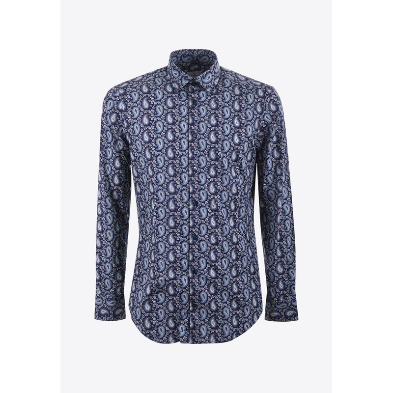 Paisley Pattern Long-Sleeved Shirt