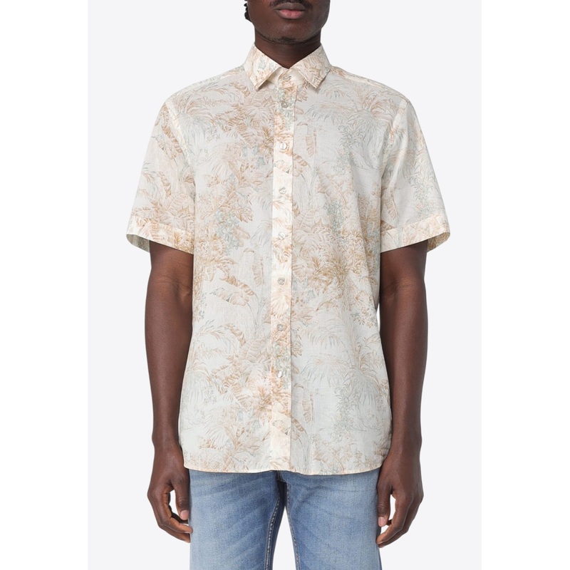 Paisley Pattern Short-Sleeved Shirt
