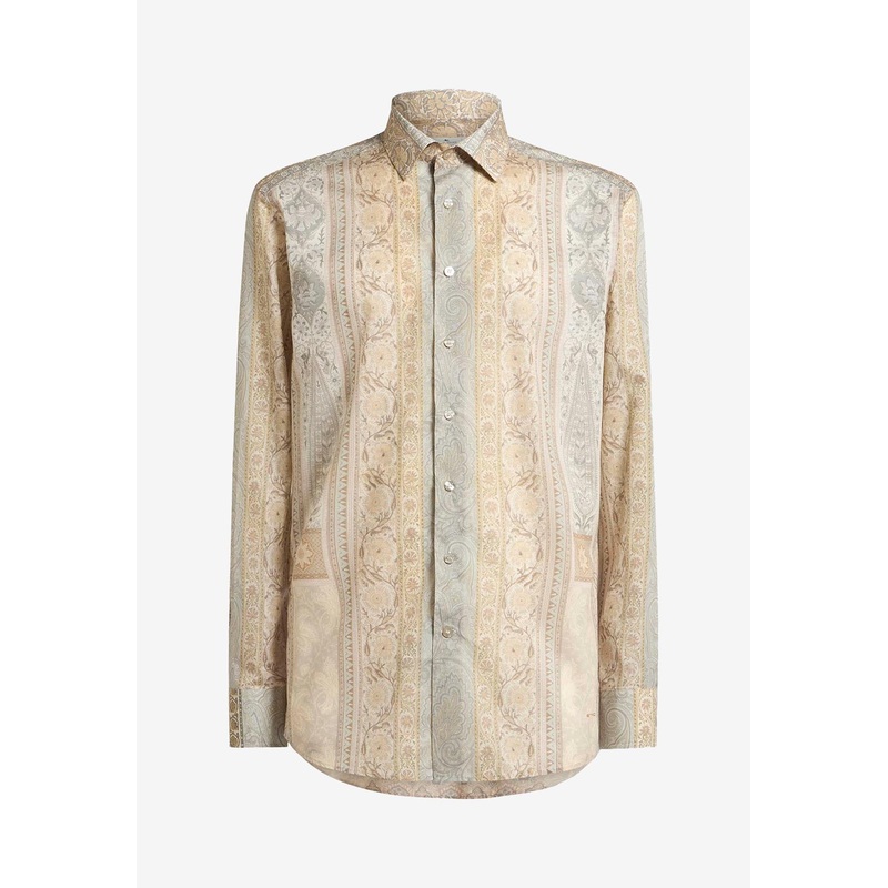 Paisley Print Long-Sleeved Shirt