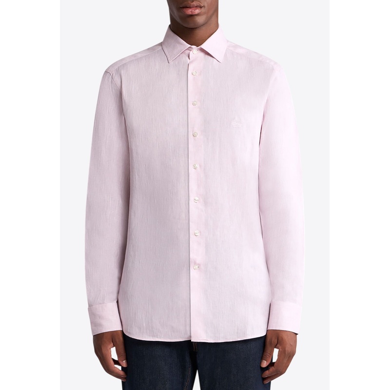 Pegaso Embroidered Linen Shirt