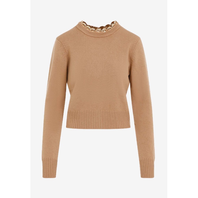 Ribbed Knit Wool Cashmere Sweater