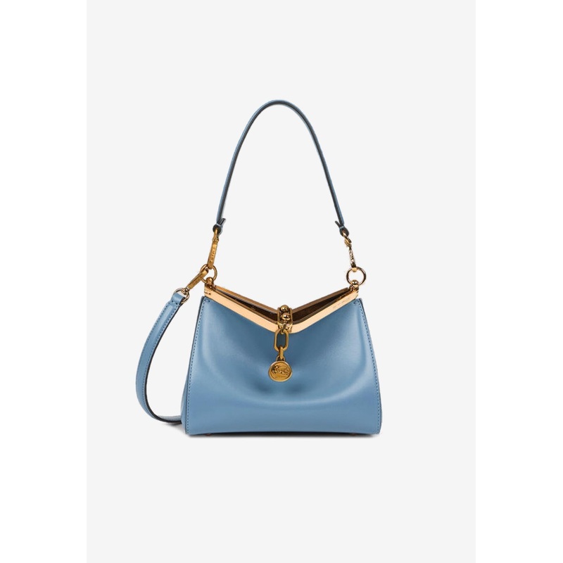 Small Vela Leather Shoulder Bag