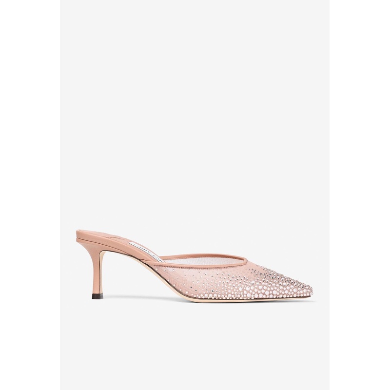 Vivi 65 Crystal-Embellished Mules