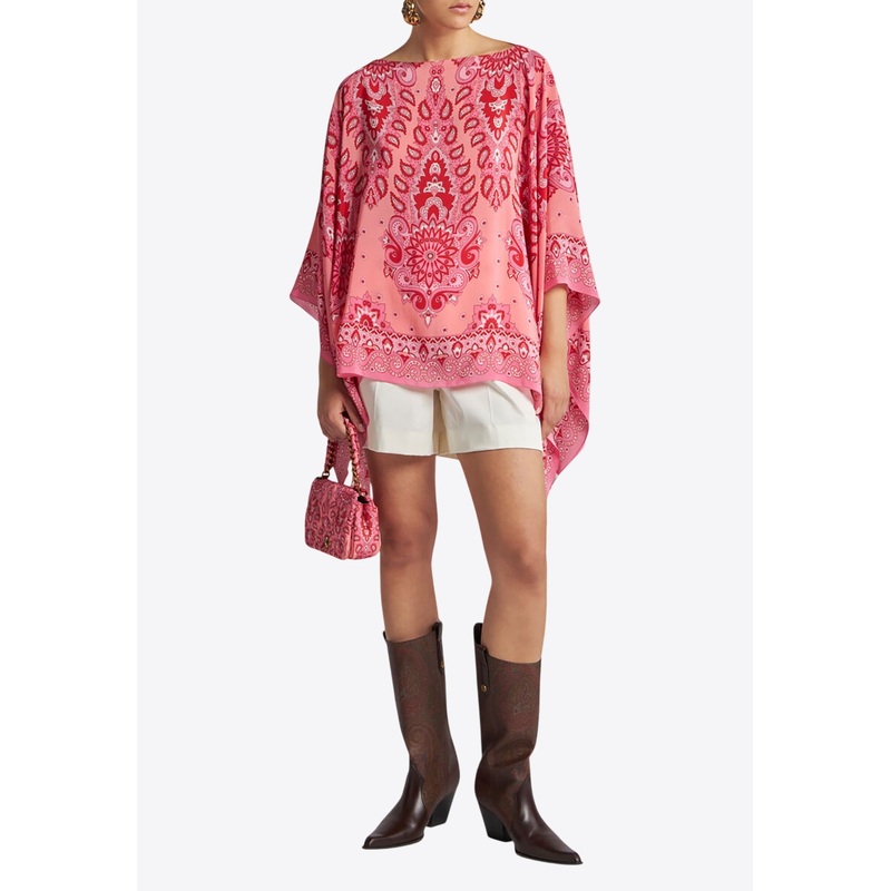 All-Over Print Silk Cape