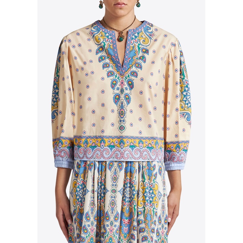 All-Over Printed Blouse