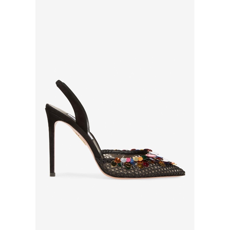 Can Can 105 Paillettes-Embellished Mesh Pumps