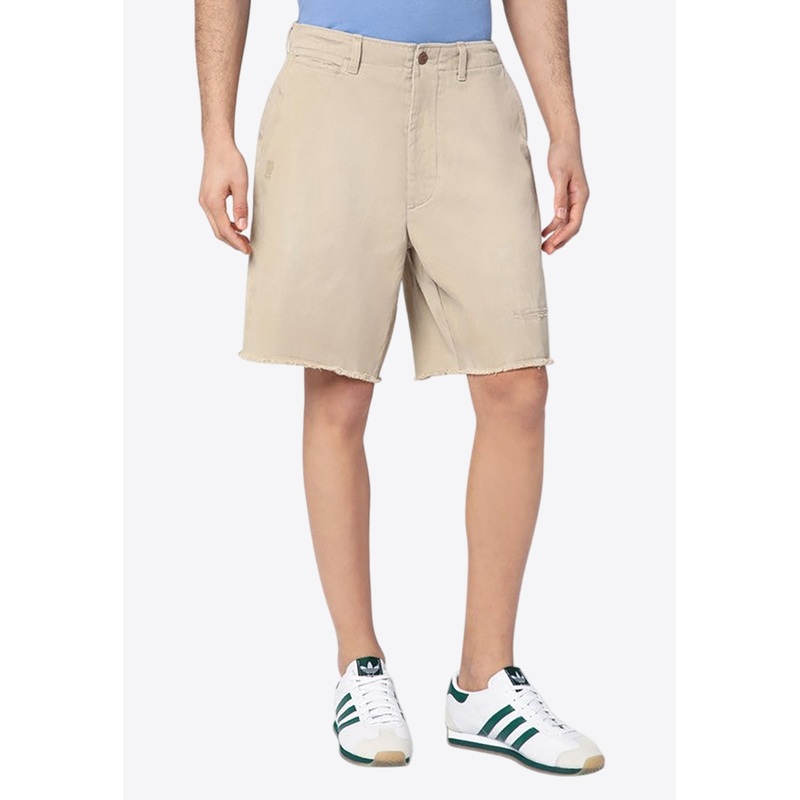 Casual Raw-Cut Shorts