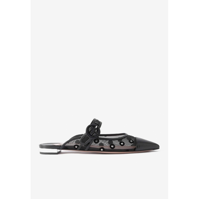 Darling Daisy Pointed-Toe Flat Mules