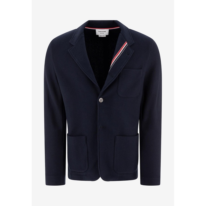 Deconstructed Single-Breasted Buttoned Blazer