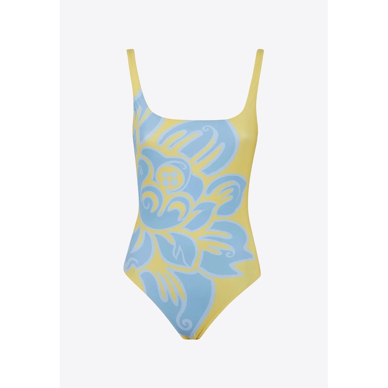 Floral Print One-Piece Swimsuit