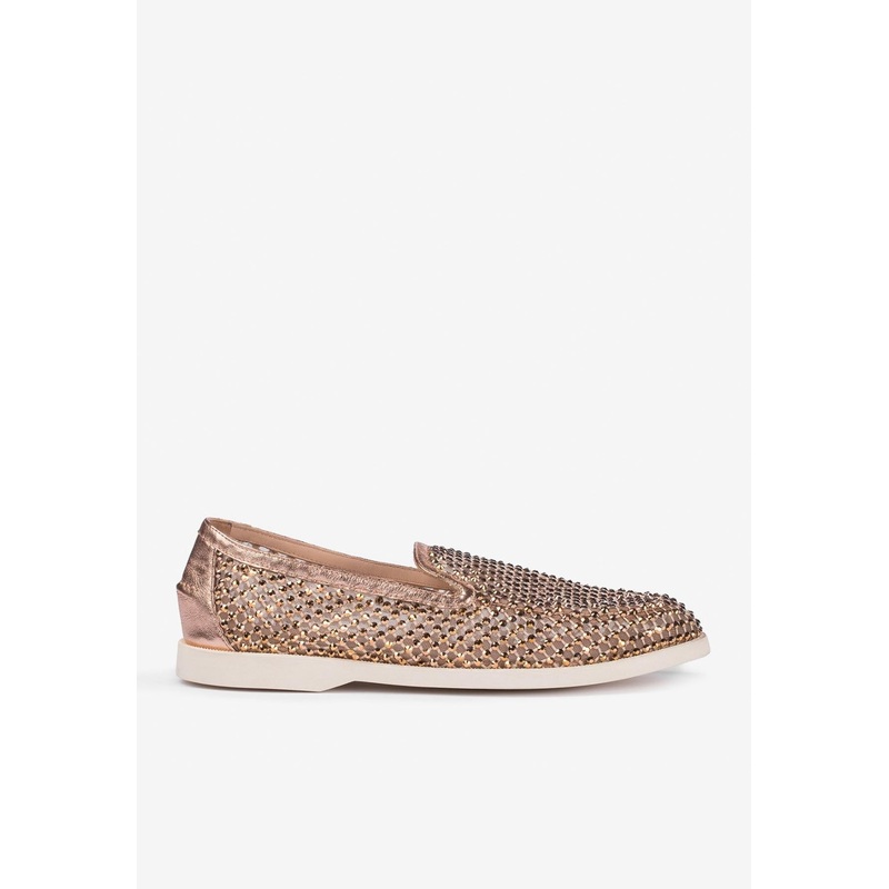 Gilda Fishnet Crystal Loafers
