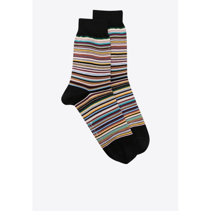 Logo Striped Ankle Socks