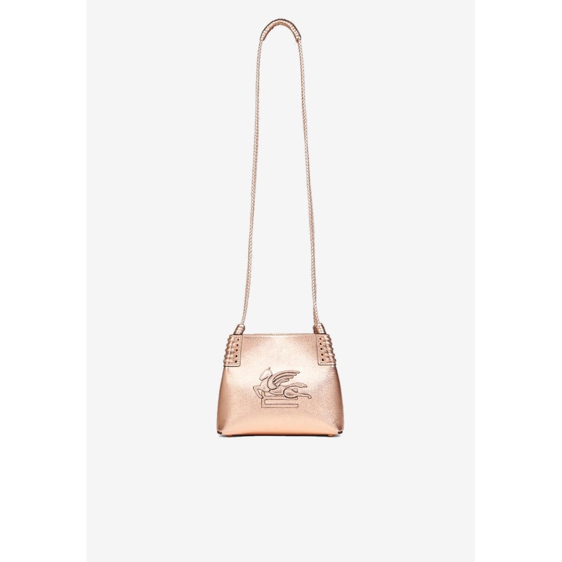 Mini Libra Laminated Leather Shoulder Bag