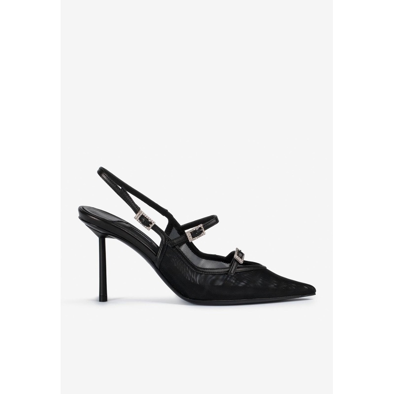 Morgana 80 Slingback Mesh Pumps
