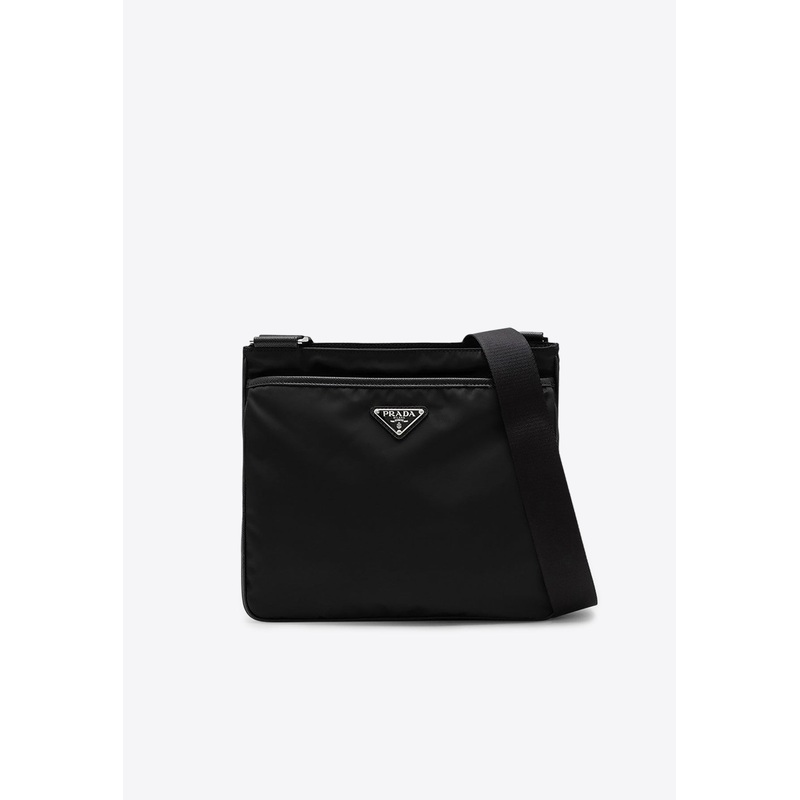 Re-Nylon Triangle Logo Messenger Bag