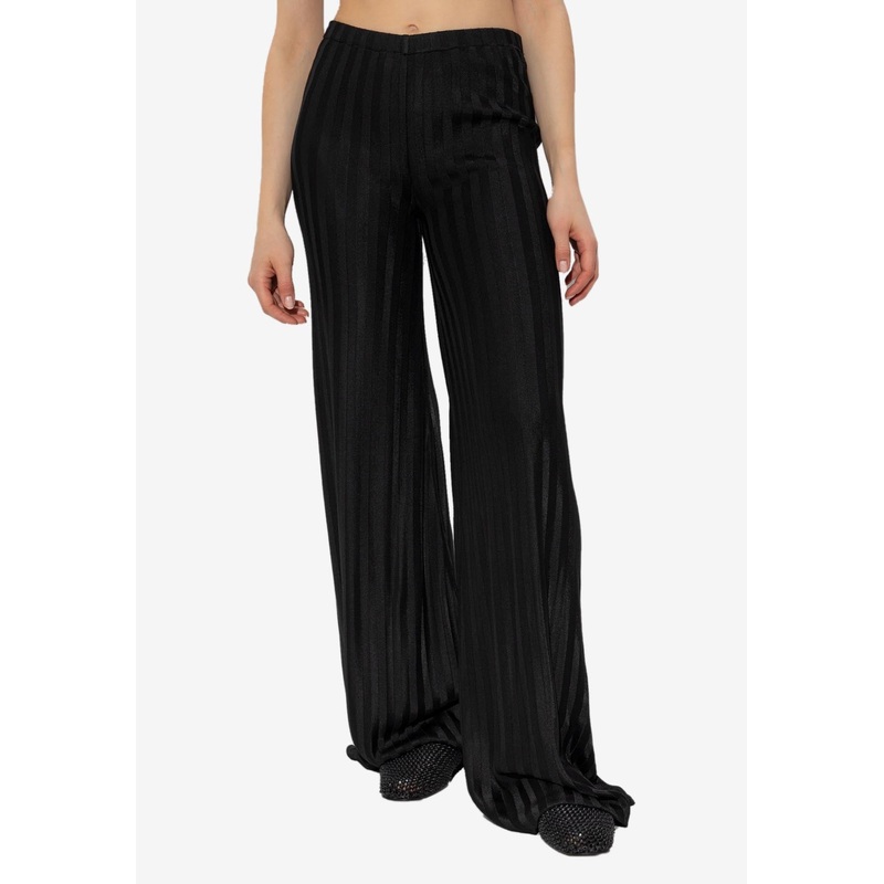 Striped Straight-Leg Pants