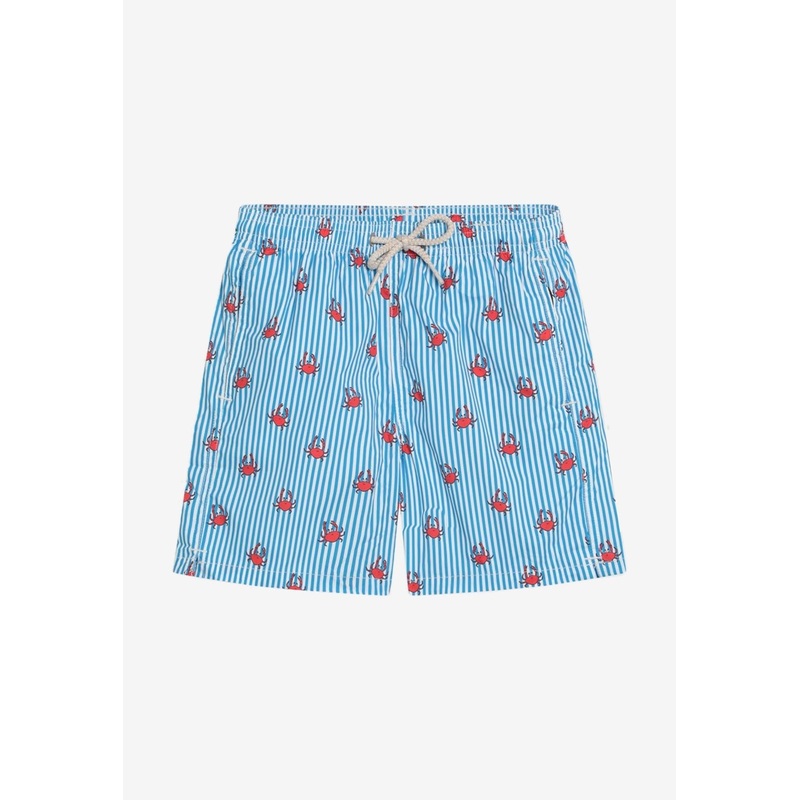 Boys Crabs Print Swim Shorts