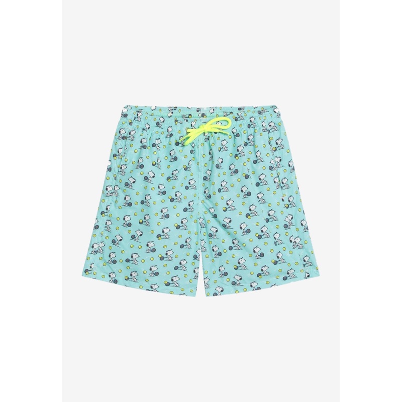 Boys Jean Snoopy Print Swim Shorts