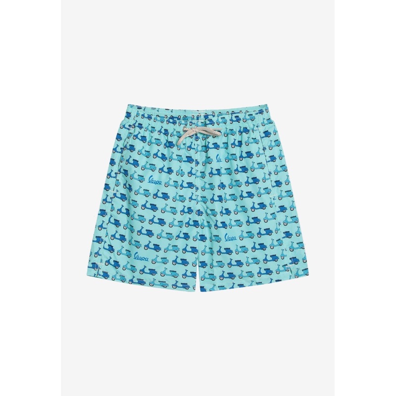 Boys Jean Vespa Print Swim Shorts