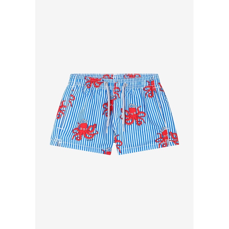 Boys Octopus Print Swim Shorts