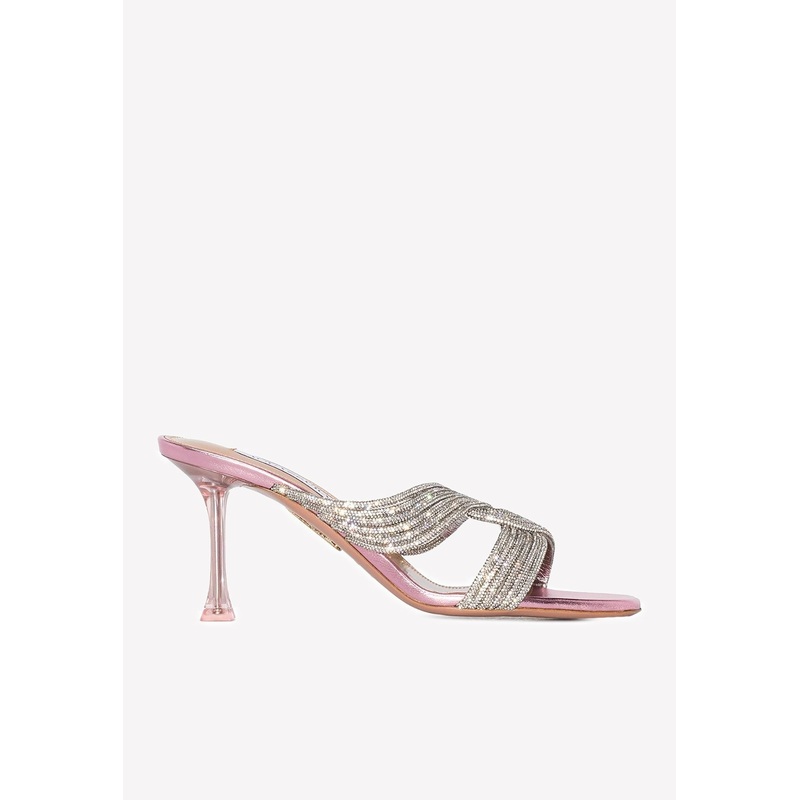 Gatsby 75 Crystal-Embellished Mules