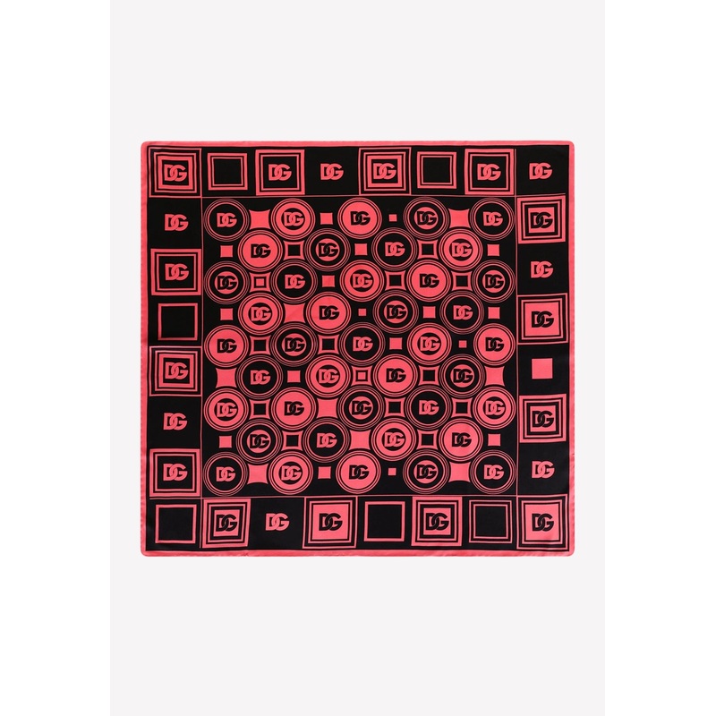 Logo Print Twill Scarf